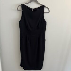 Magaschoni Black Sleeveless Sheath Mini Dress